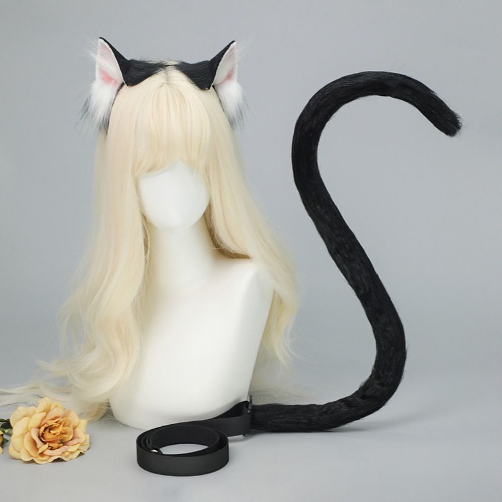 Cosplay Prop Kit - Set Bando Kuping Kucing Realistis Baru