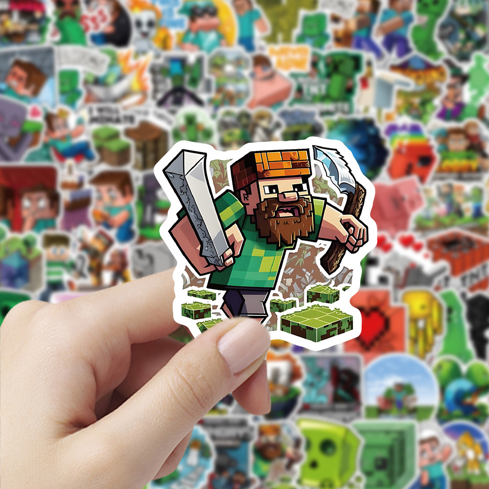 104pcs Stiker Minecrafte Creep - Cosplay Prop Dagger ulasan dan harga