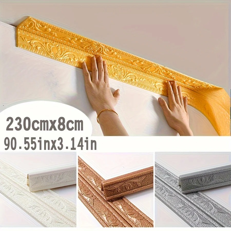 Stiker Lis Dinding Busa 230cm  - Craft Foam Roll ulasan dan harga