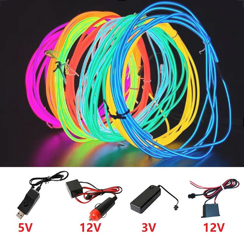 Kabel EL 10/5/3/1m Lampu Pener - Led El Wire ulasan dan harga